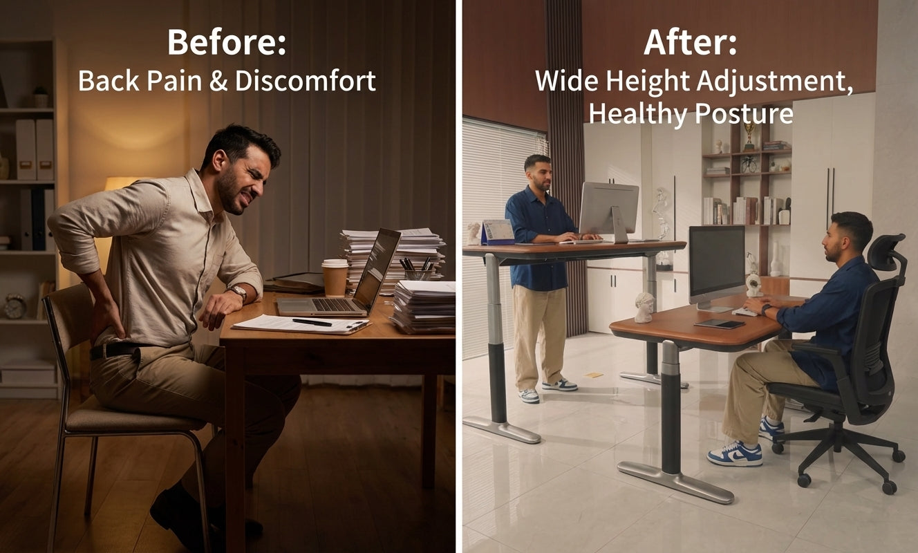 Wrong Posture VS Right Posture for Working