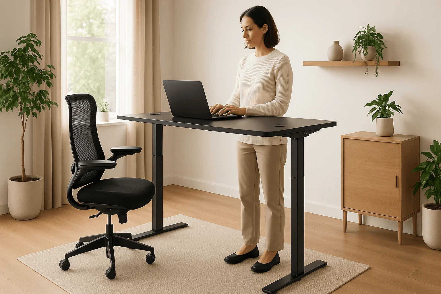 How to Determine the Optimal Standing Desk Height - Sunaofe