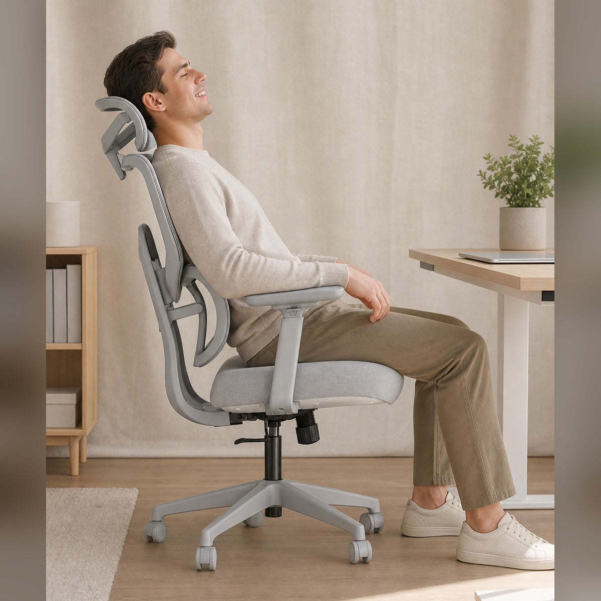 Atlas Ergonomic Office Chair — Adjustable Headrest, Dynamic Lumbar