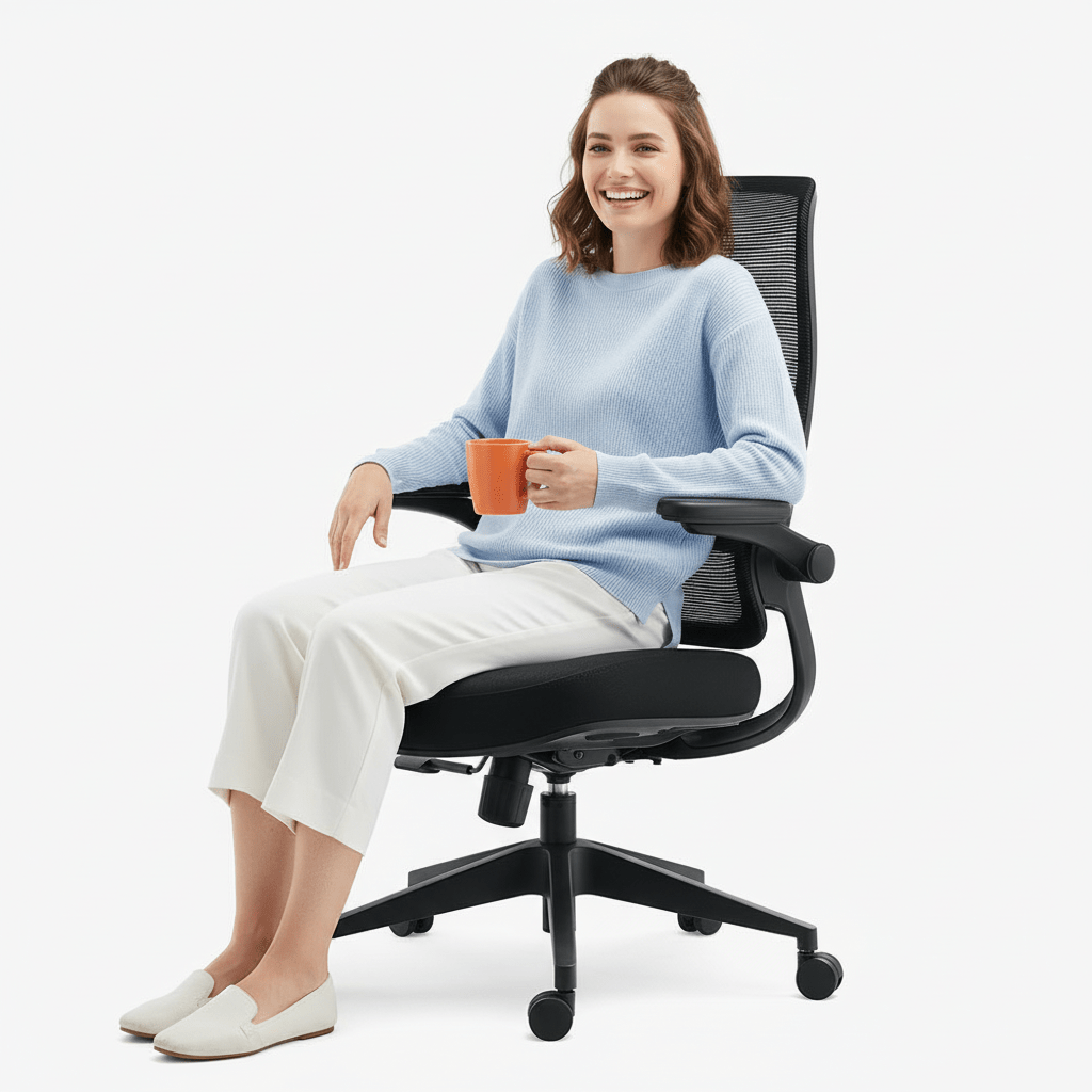 Resistance丨Black Office Chair – Built for Vision - Sunaofe