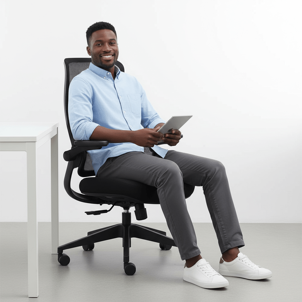 Resistance丨Black Office Chair – Built for Vision - Sunaofe