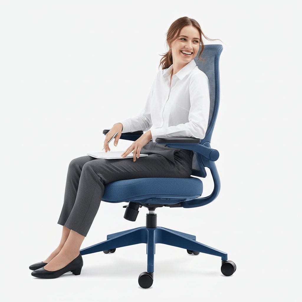 Resistance丨Blue Ergonomic Office Chair – Built for Peace - Sunaofe
