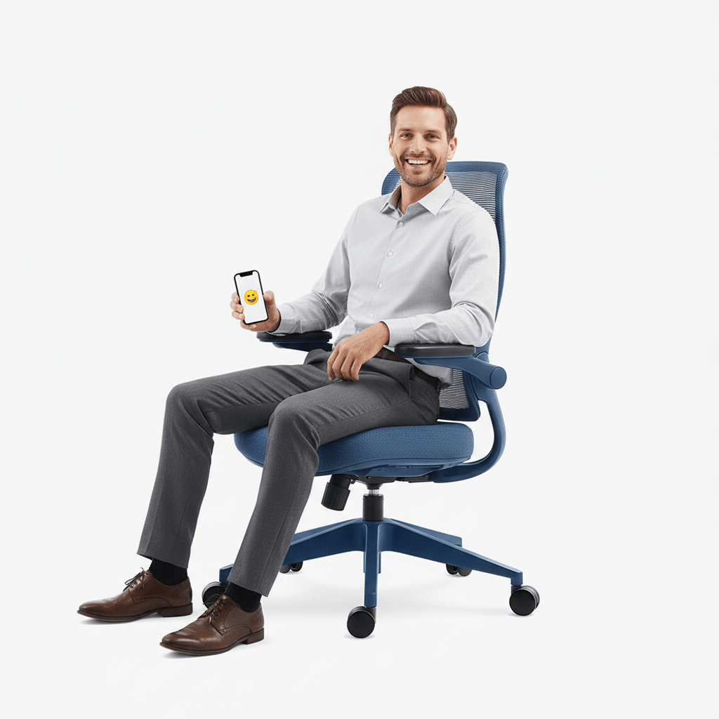 Resistance丨Blue Ergonomic Office Chair – Built for Peace - Sunaofe