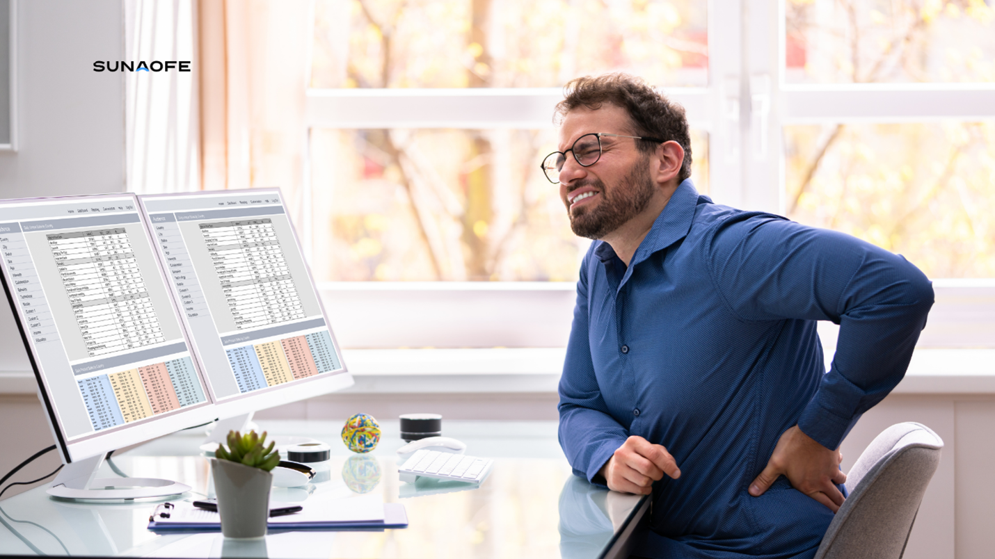 Common office c chair causes back pain