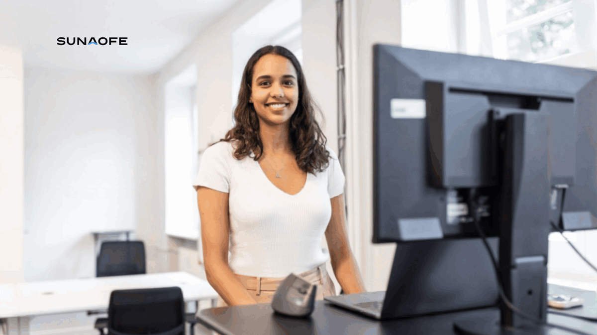 Is a Desk That Easily Adjusts and Has Electricity Safe - Sunaofe