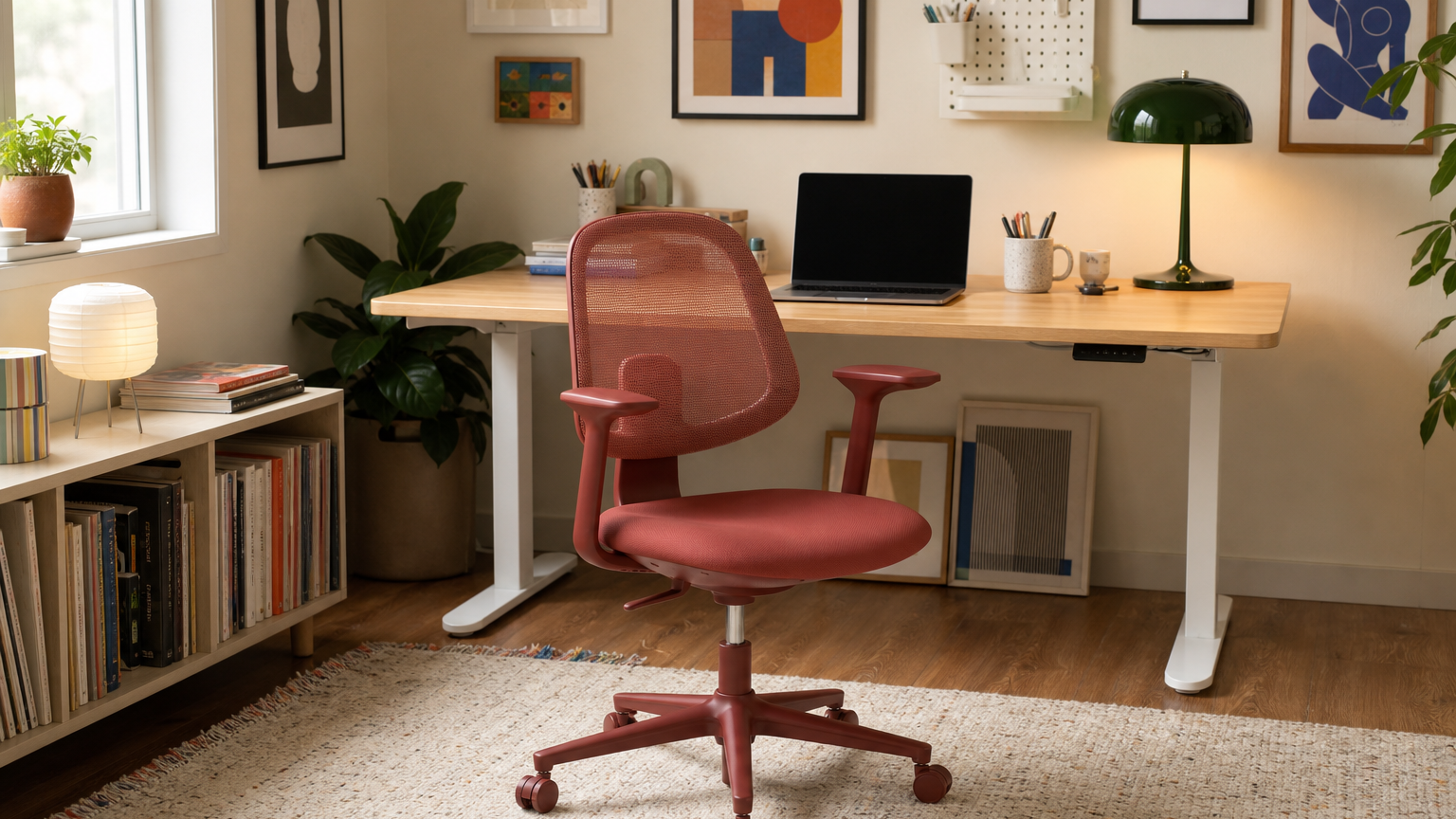Sunaofe crowdfunding collection — Bubble compact ergonomic chair in a home studio