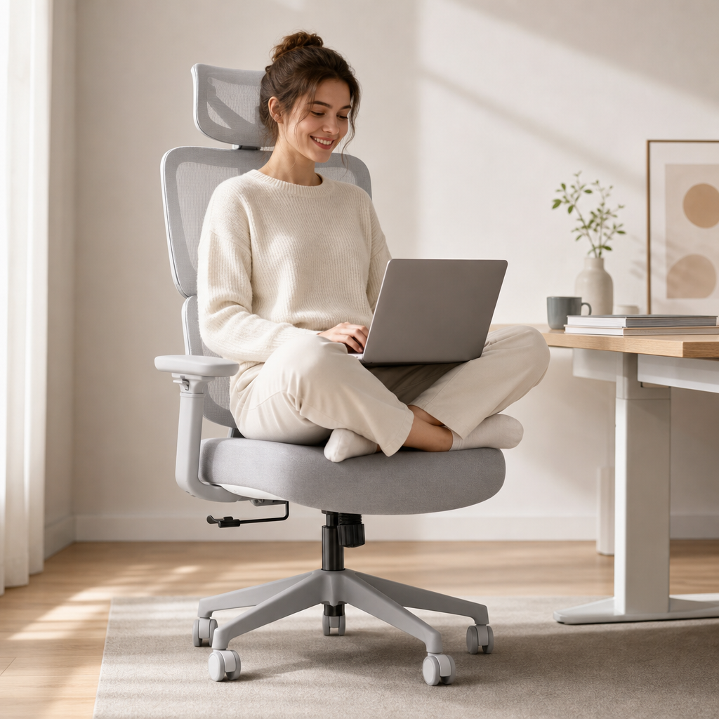 Atlas Ergonomic Office Chair — Adjustable Headrest, Dynamic Lumbar