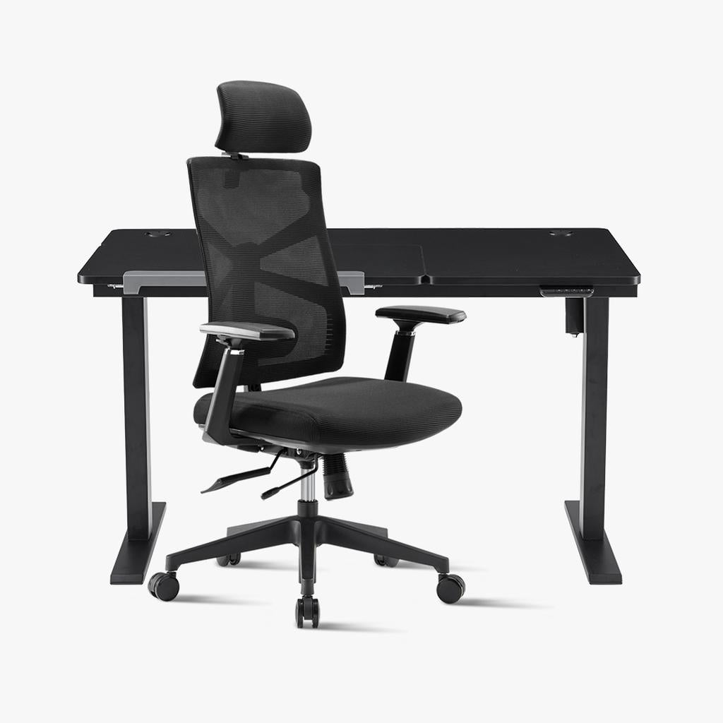 Sunaofe Ergonomic Office Chair Black Adjustable Desk