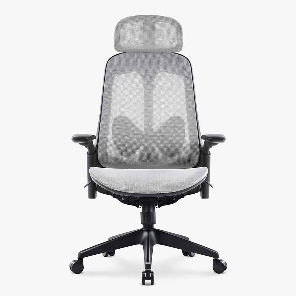 White Ergonomic Office Mesh Chair with Wheels