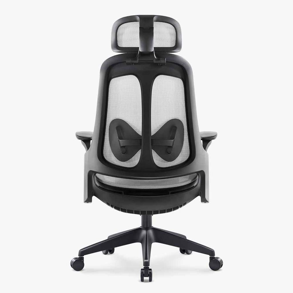 Gray Ergonomic Office Mesh Chair with Lumbar Support
