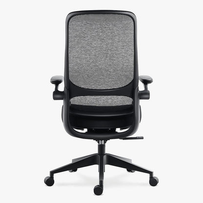 Sunaofe Ergonomic Sustainable Black Office Chairs Rear View
