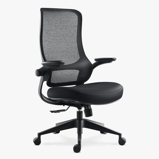 Sunaofe Ergonomic Sustainable Black Office Chair Three Quarter View