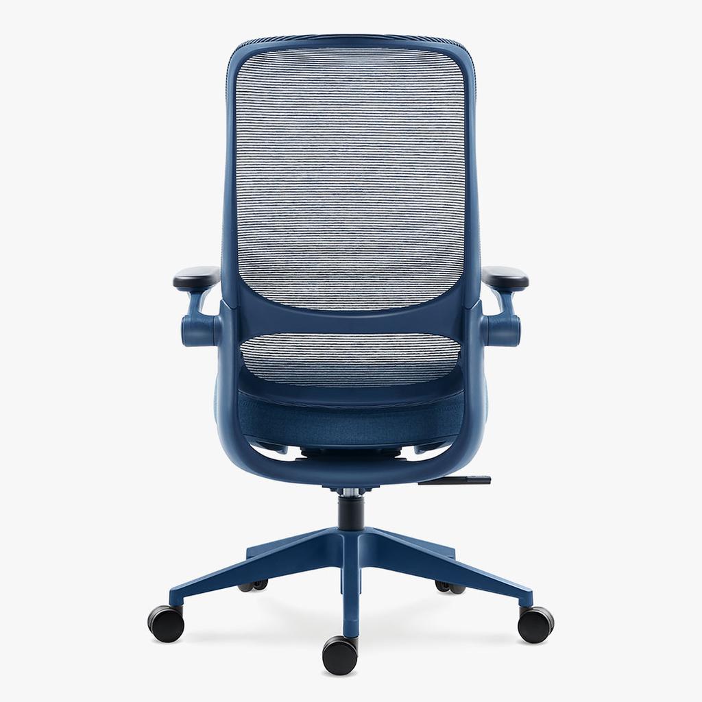 Sunaofe Ergonomic Blue Office Chair Rear View