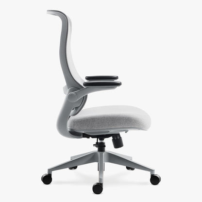 Sunaofe Ergonomic Sustainable Gray Office Desk Chair Side View