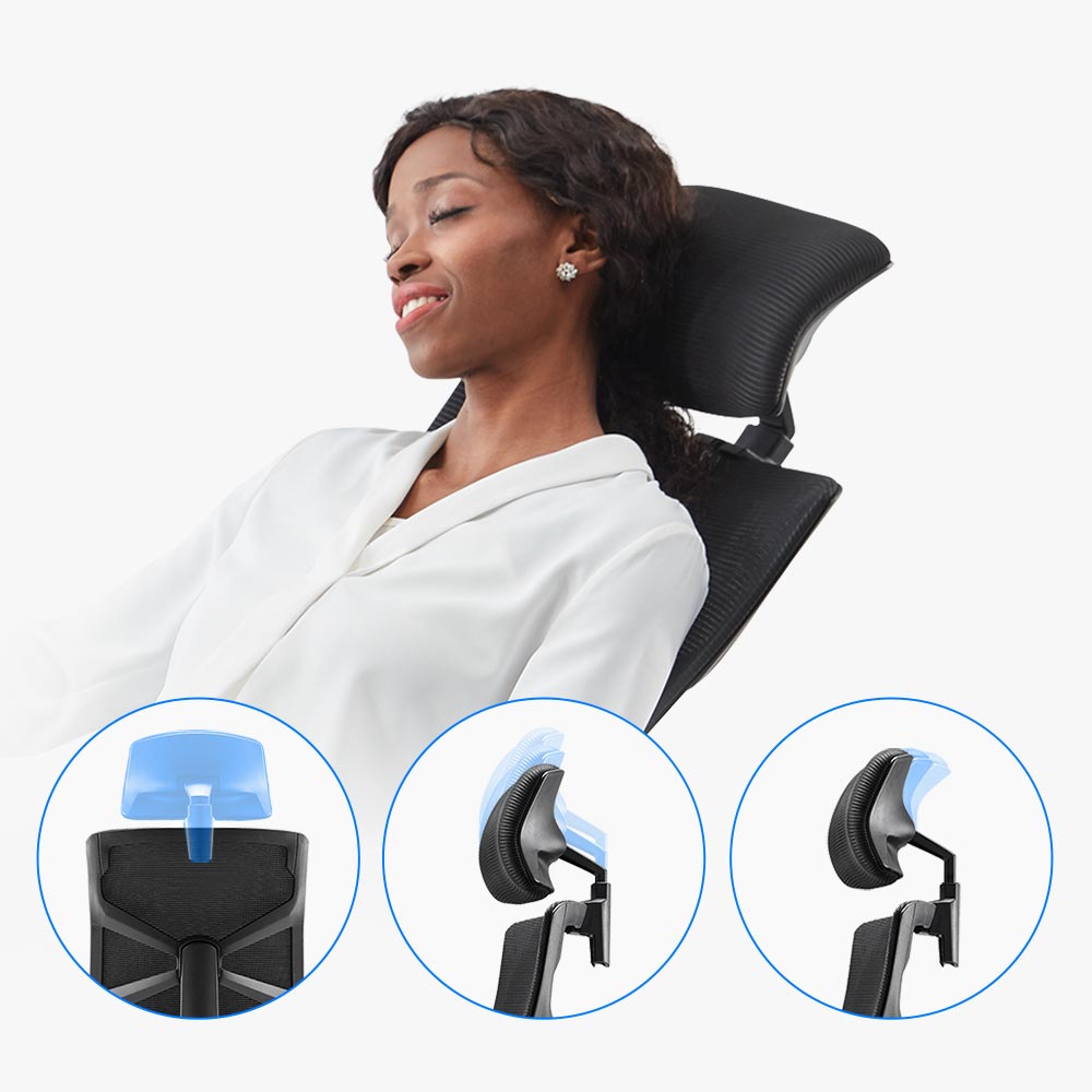 Sunaofe Office Chair Adjustable Headrest Positions