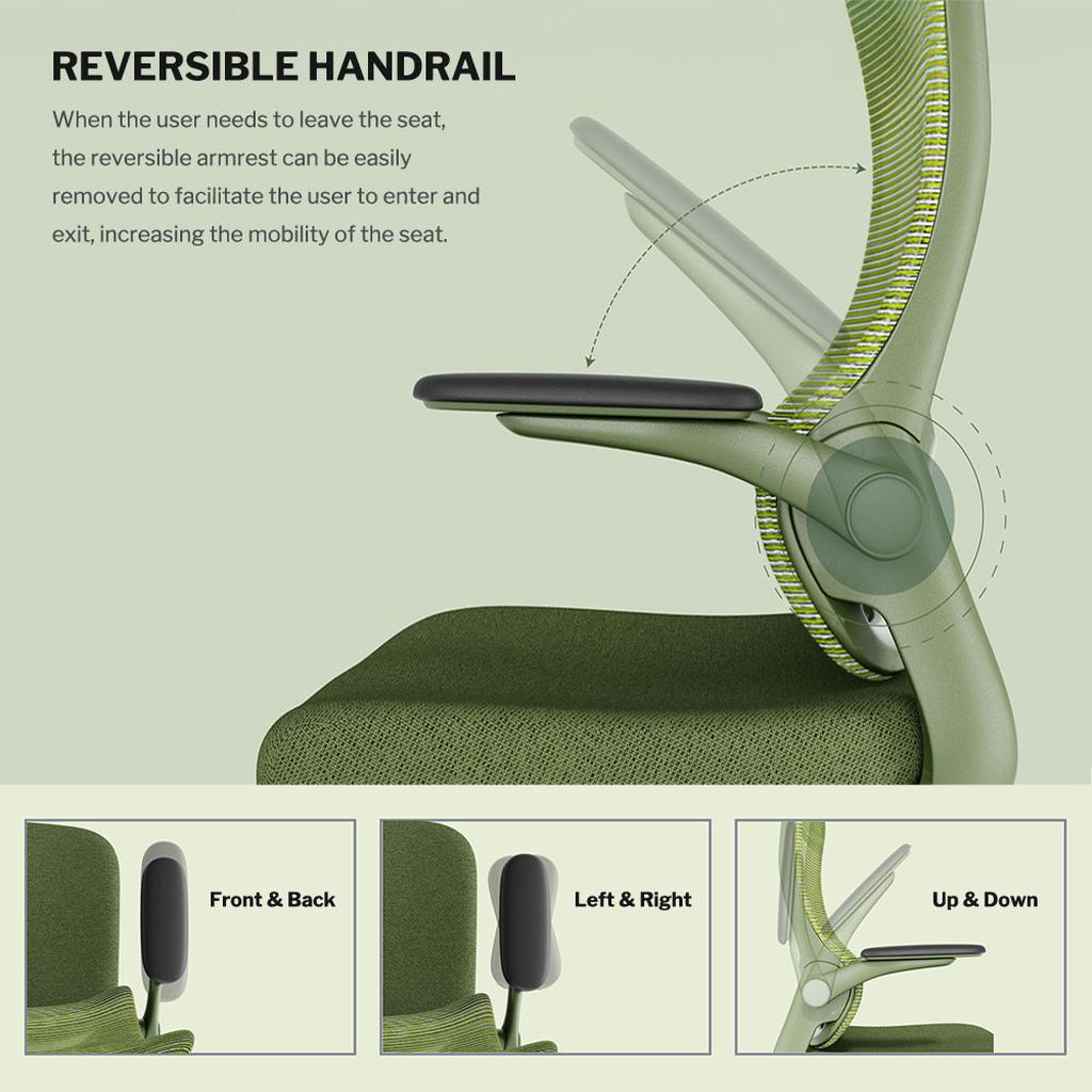 Sunaofe Office Chair Reversible Handrail Adjustability