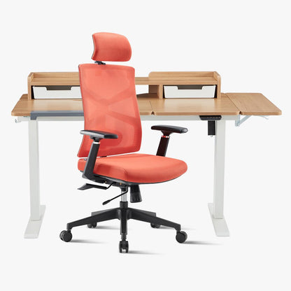 Sunaofe Orange Ergonomic Office Chair Desk Organizer