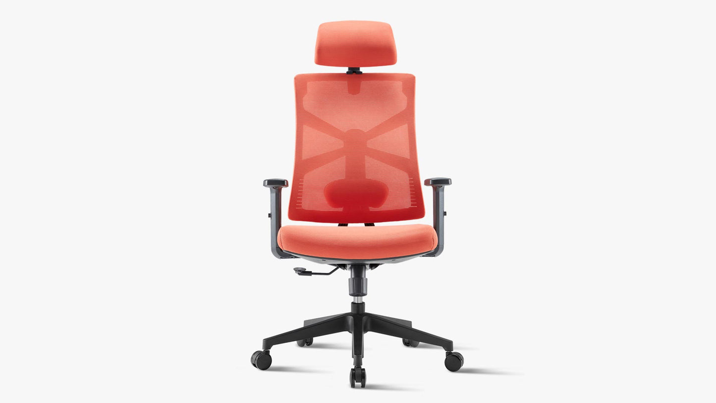 Sunaofe Orange Ergonomic Office Chair Front View