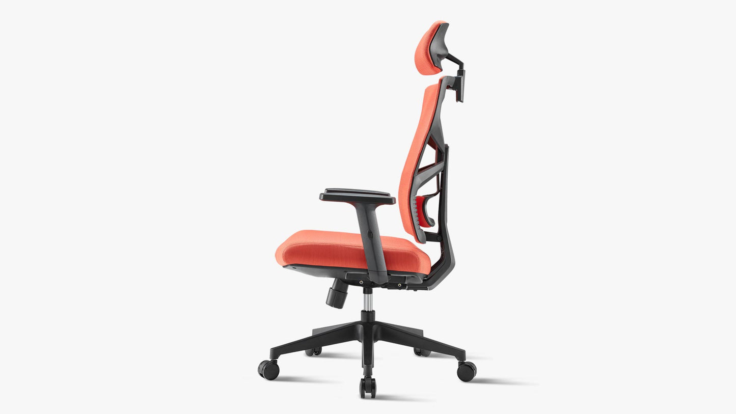 Sunaofe Orange Ergonomic Office Chair Side View