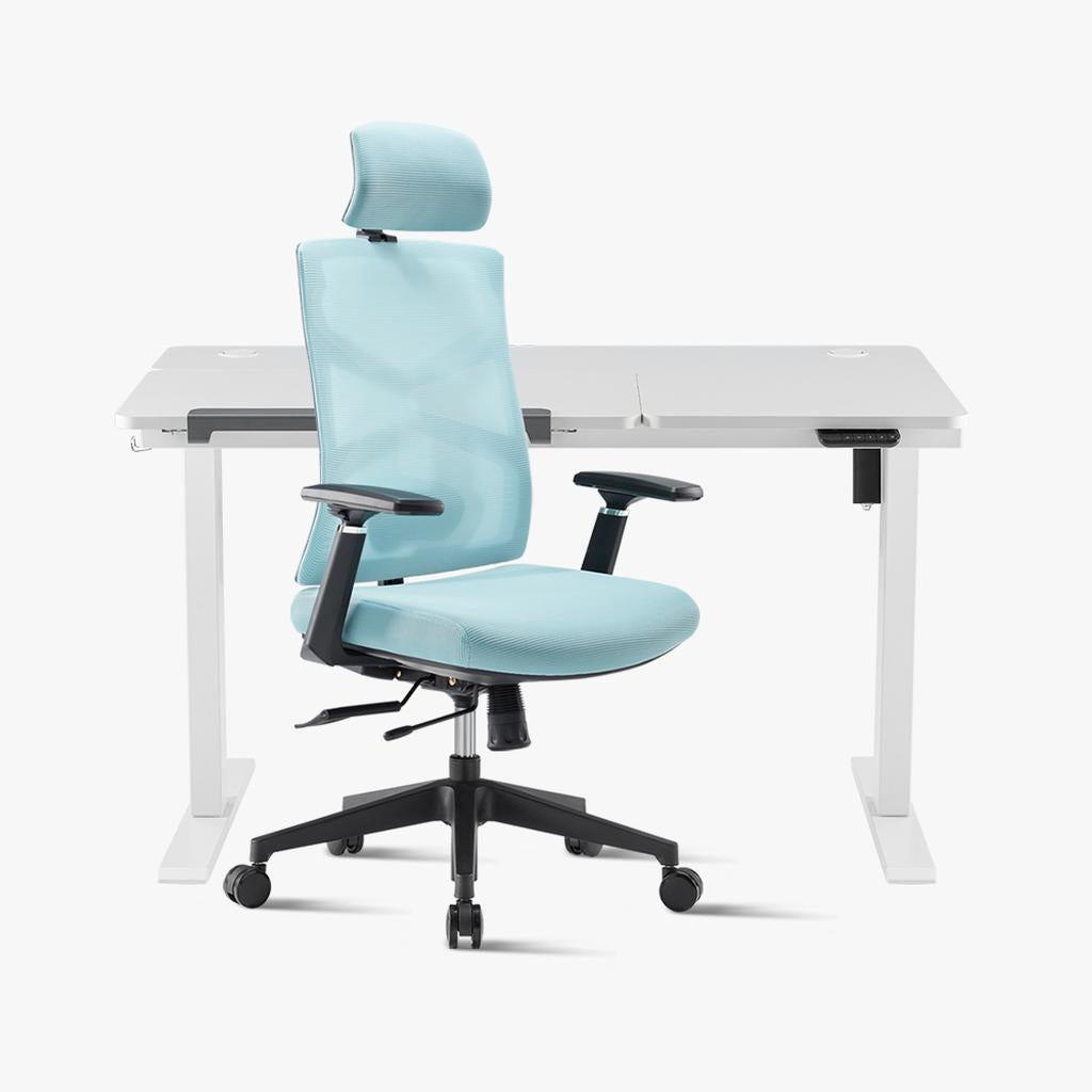 Promotion！Ergonomic Chair & Tilting Standing Desk Bundle