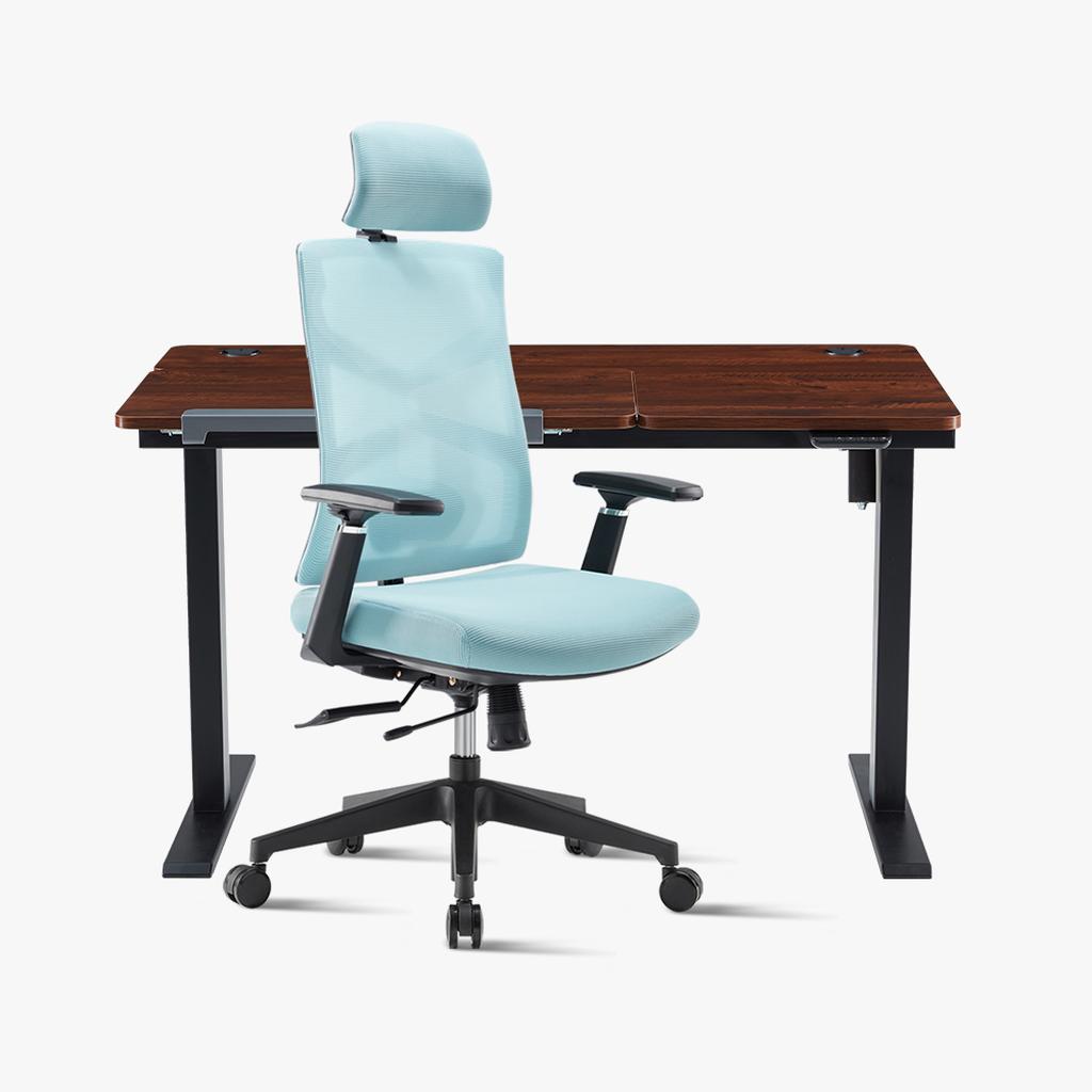 Promotion！Ergonomic Chair & Tilting Standing Desk Bundle