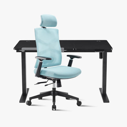 Promotion！Ergonomic Chair & Tilting Standing Desk Bundle