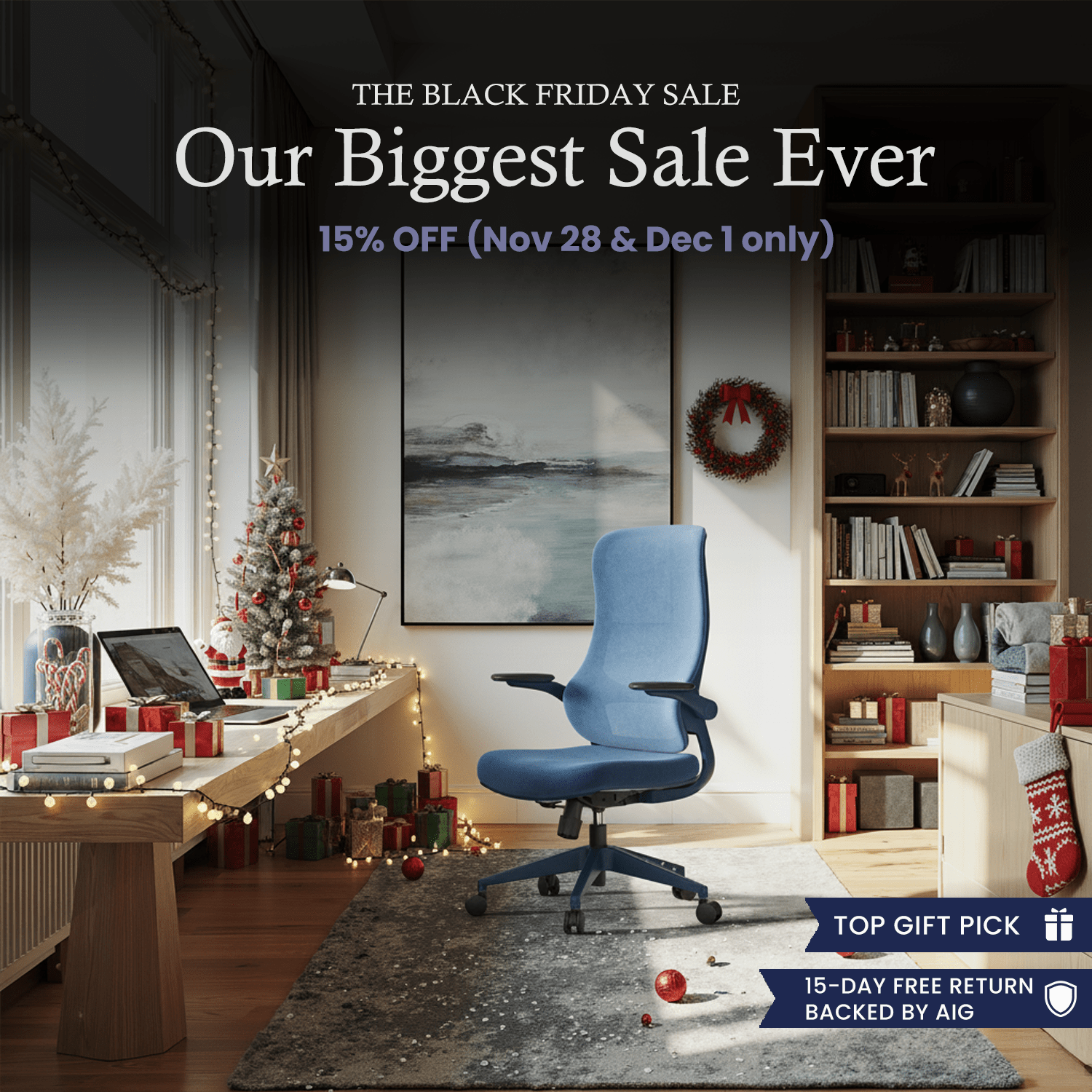 Resistance丨Blue Ergonomic Office Chair – Built for Peace - Sunaofe