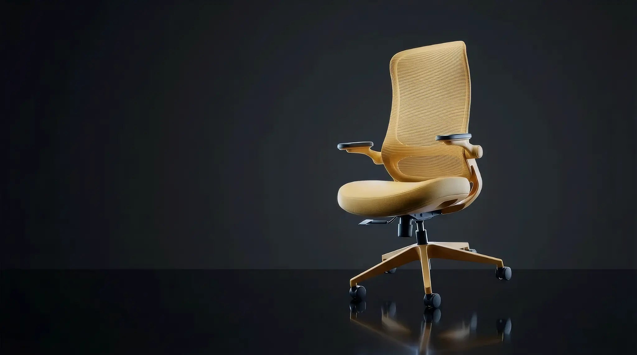 Ergonomic yellow office chair by Sunaofe, designed for comfort and support in the modern workspace.